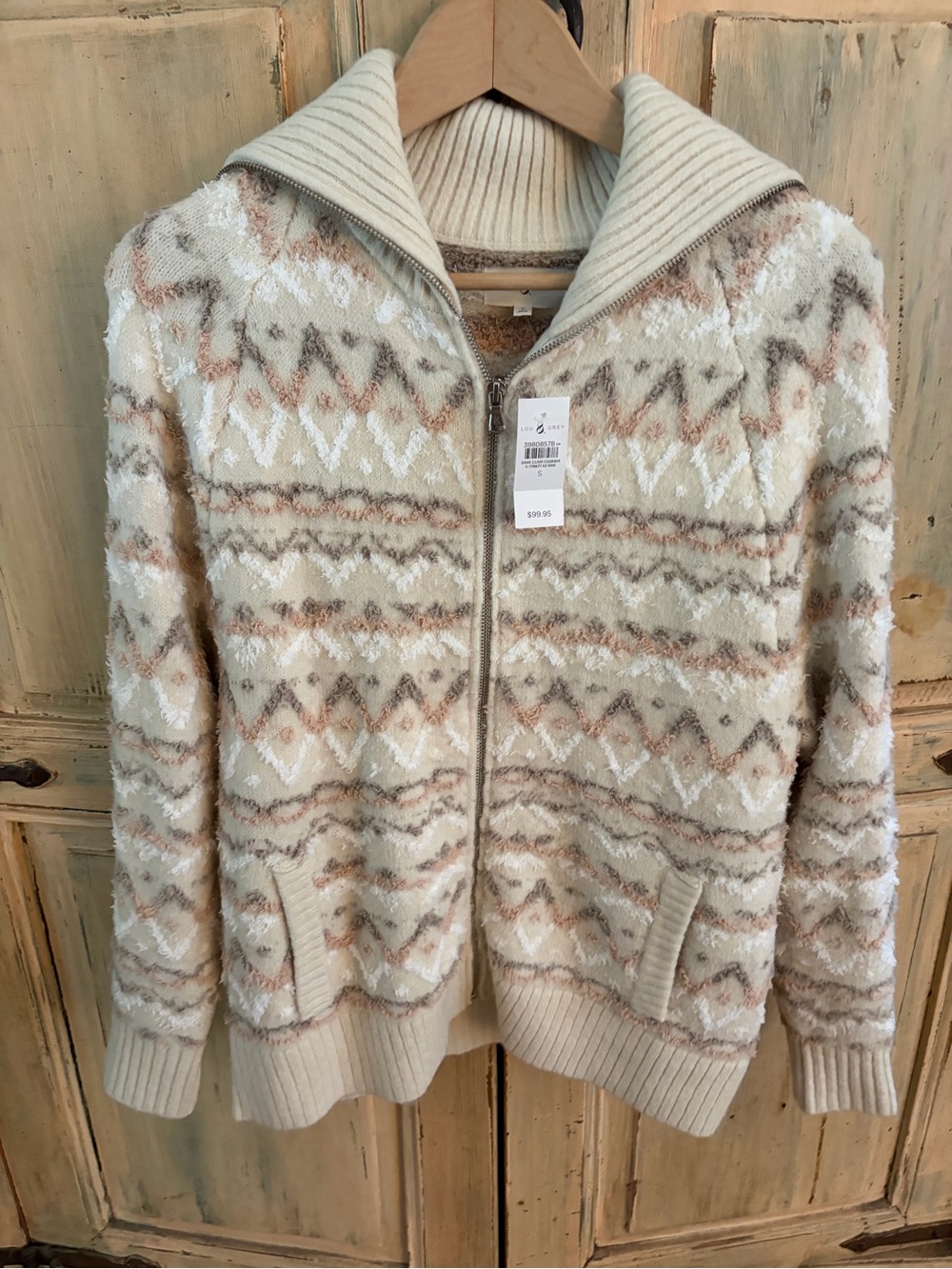 New Lou & Grey Loft zippered sweater size Small